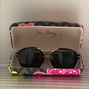 Dior Black Aviator Sunglasses and Vera Bradley Case